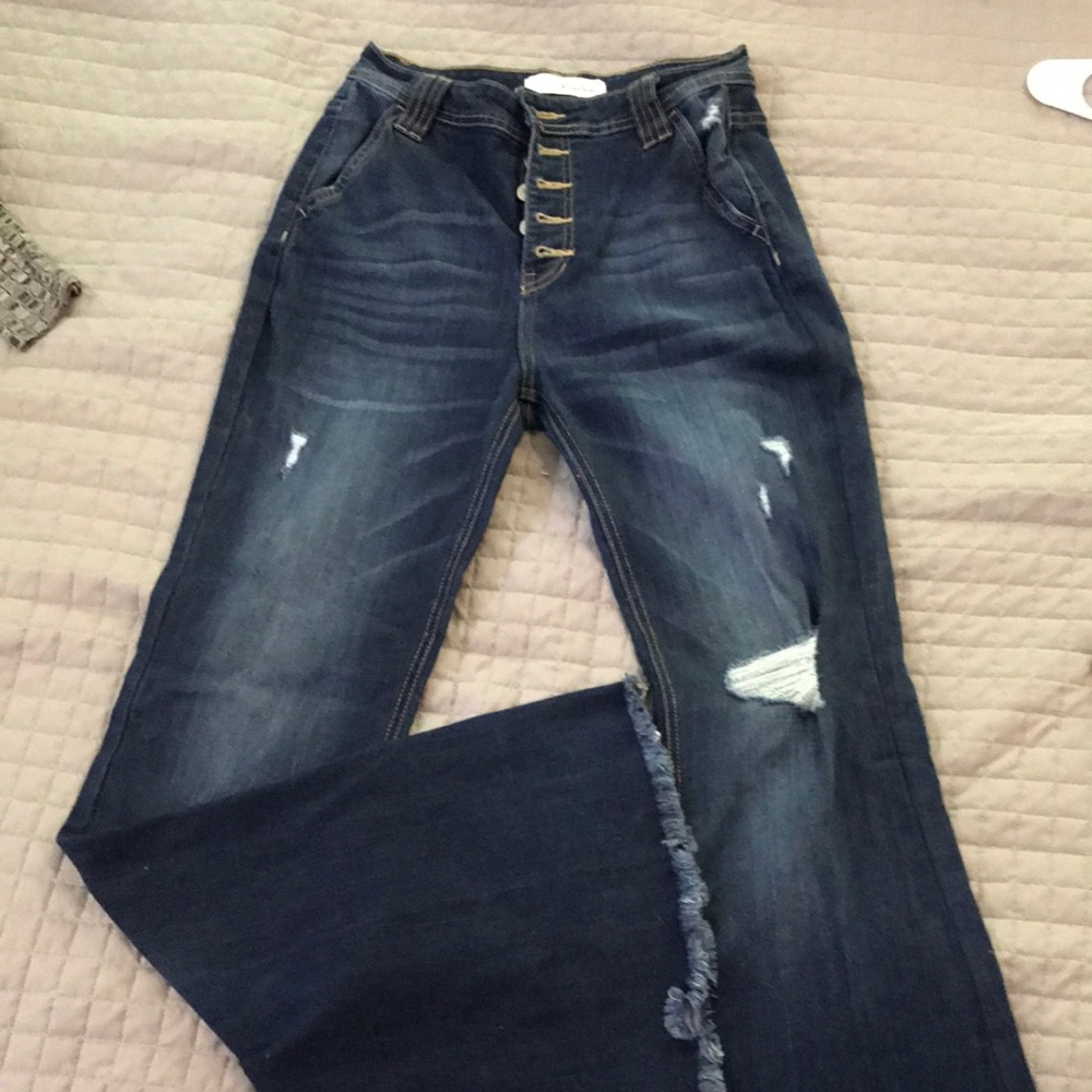 KanCan super flare with frayed hems 7/27